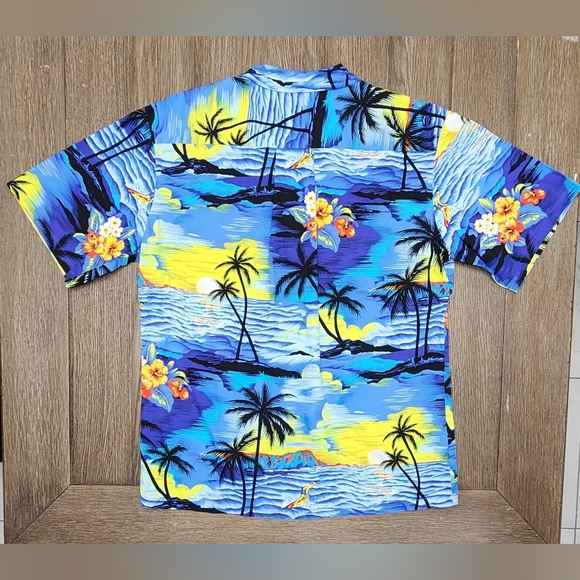 🌊 Palmwave Hawaii Short-Sleeve  Button-up T-Shirt Men's Size Large 🌊 - Picture 7 of 7